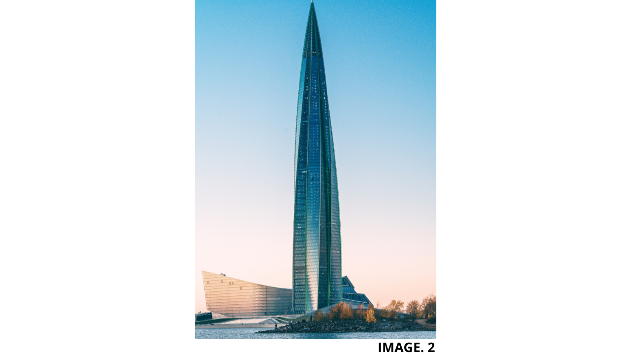 Lakhta Changing Colour Glass