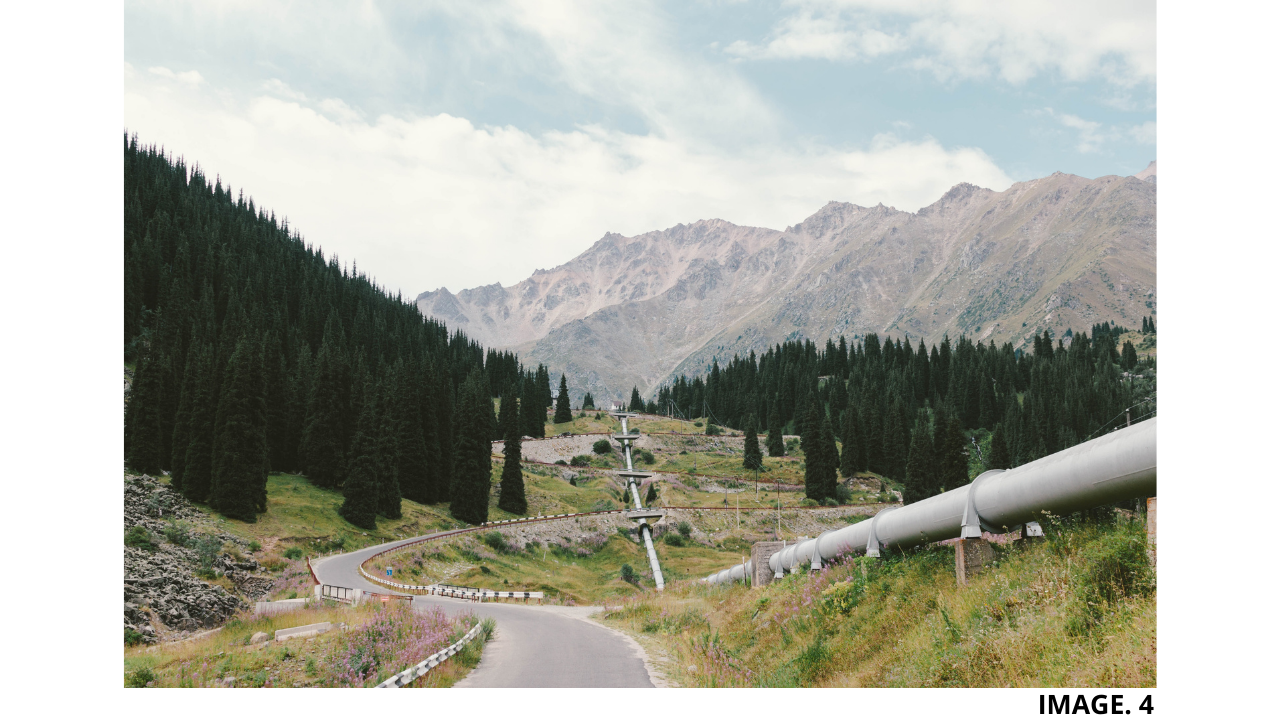 A Gas Pipeline Going Through Khazakstan