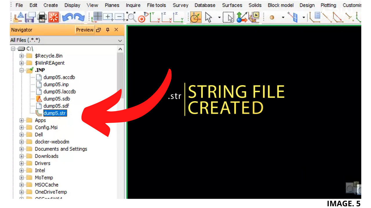 String File Processed from .INP File in Surpac
