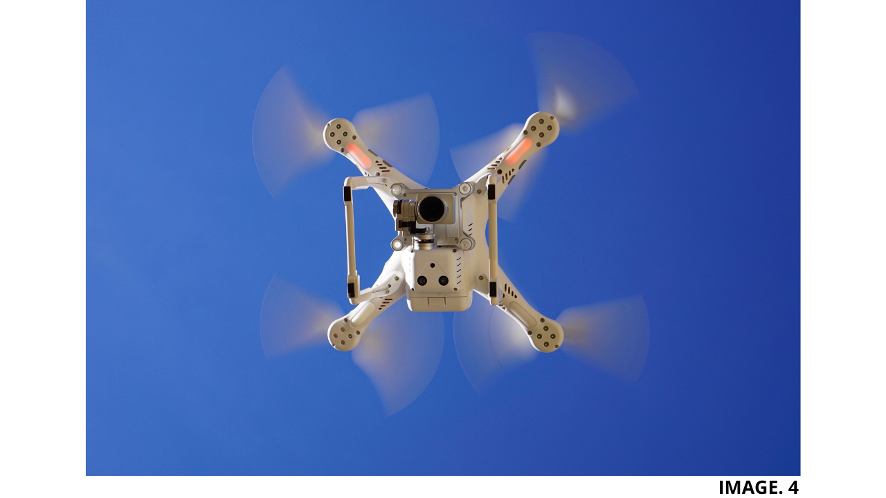 Underside of a UAV